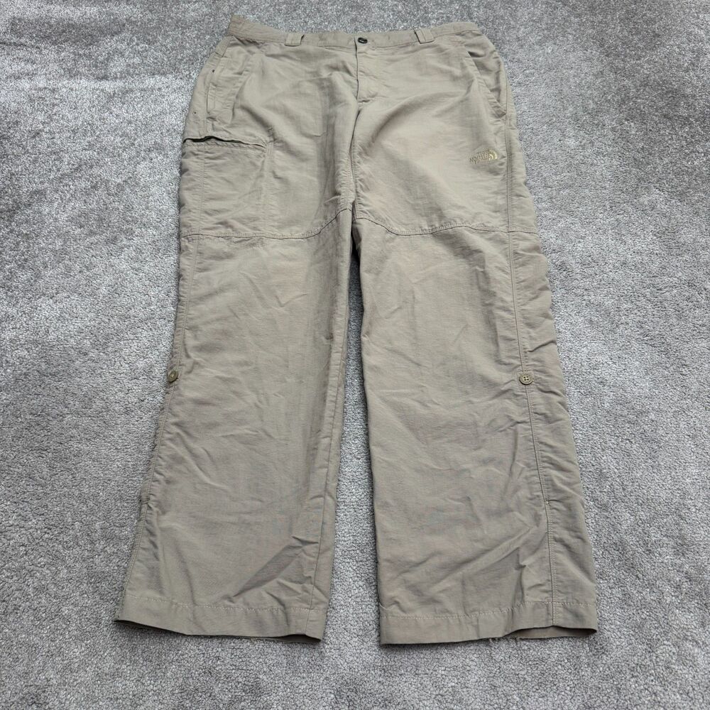The North Face Paramount Utility Pants Mens 36 Tan Nylon Roll Up Hiking Cargo